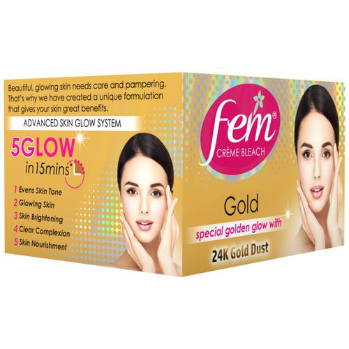 Buy Fem Fairness Naturals Gold Skin Bleach 64 Gm Online At Best Price of Rs  63 - bigbasket