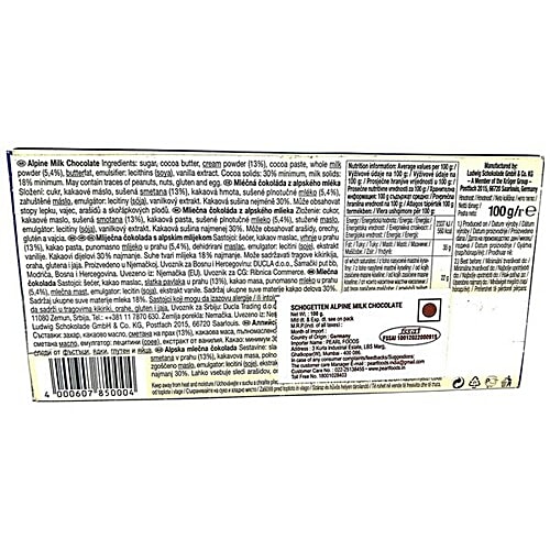 Schogetten Chocolate - Alpine Milk, 100 g  