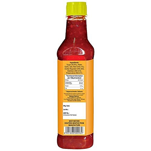 Weikfield Sweet Chilli Sauce - Delicious Sauce Or Dip, Authentic Taste, Vegetarian, 400 g Bottle 
