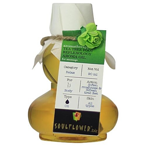Soulflower Tea Tree Foot Reflexology Aroma Massage Oil, 90 ml  