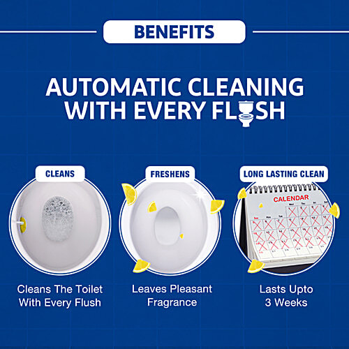 Harpic Hygienic Toilet Cleaner Rim Block - Citrus, 26 g