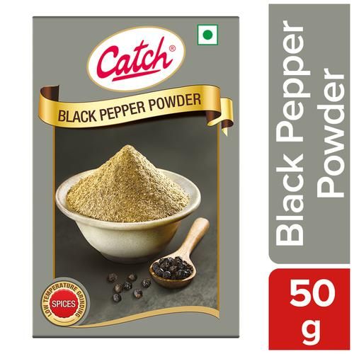 Catch Black Pepper - Powder, 50 g Carton Low Temperature Grinding