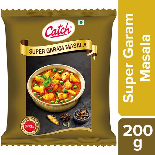 Catch Super Garam Masala - Adds Flavour & Aroma, 200 g Pouch Low Temperature Grinding Spices