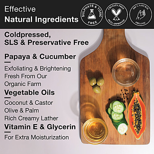 Soulflower Apple Cider Vinegar Shampoo - For Curly Frizzy Hair, Dandruff, Sulphate Free, 150 g  