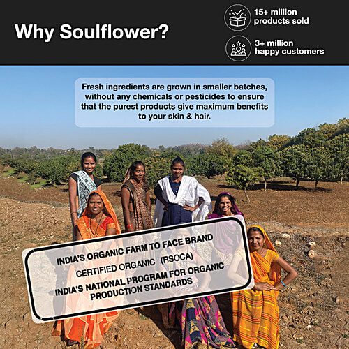 Soulflower Apple Cider Vinegar Shampoo - For Curly Frizzy Hair, Dandruff, Sulphate Free, 150 g  