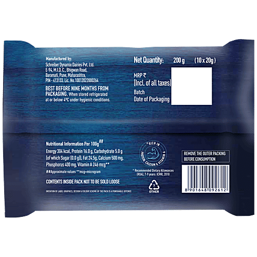 mother dairy Cheese - Slices, 200 g  