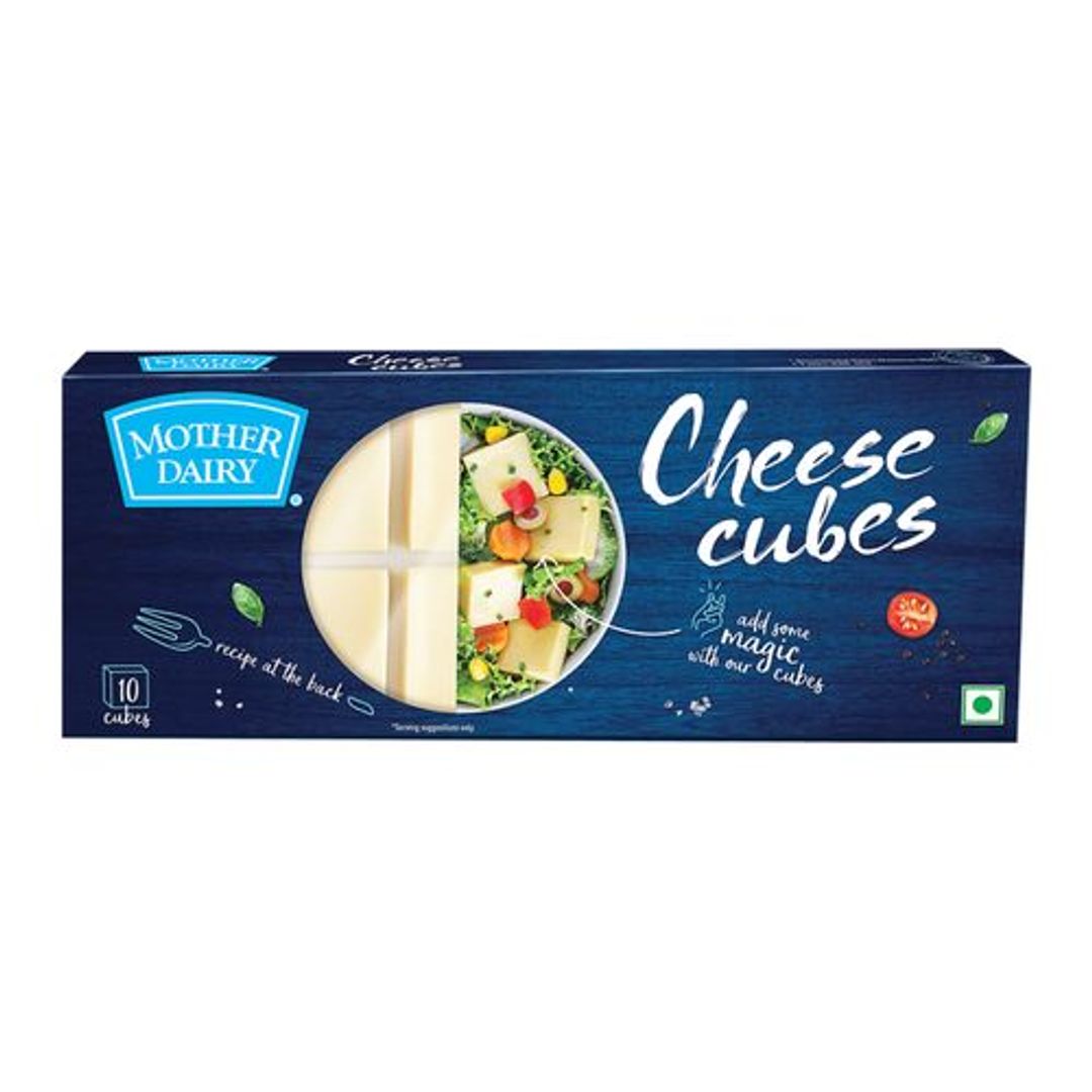 Mother Dairy Processed Cheese Cubes, 180 g (10 Cubes)