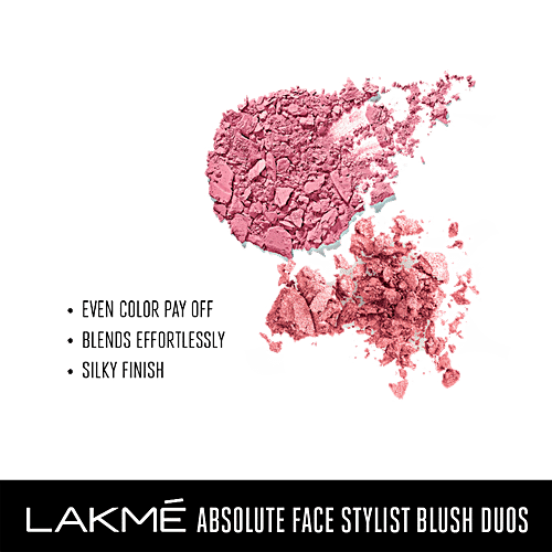 Lakme Absolute Face Stylist Blush - Duos, 6 g Pink Blush 