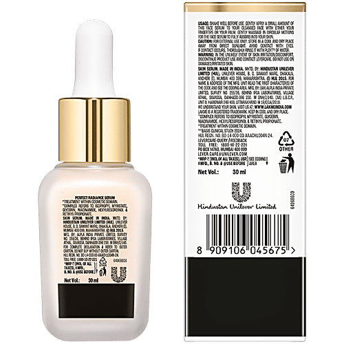Lakme Perfect Radiance Serum with 15% Niacinamide Resorcinol Pro Retinol Complex, 30 ml  