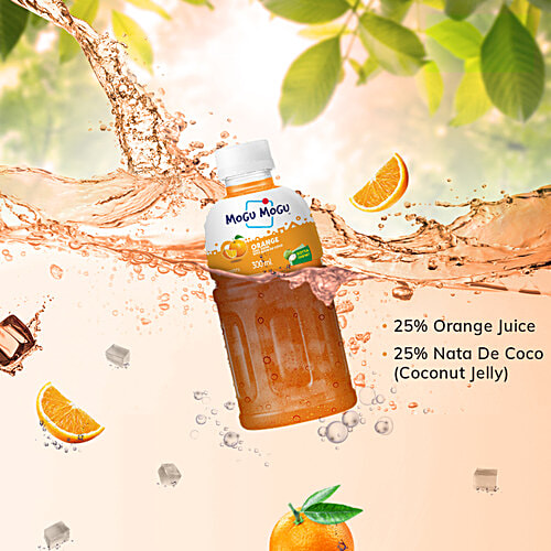 Mogu Mogu Orange Juice, 300 ml  Packed with fruit goodness
  Fun chewy drink