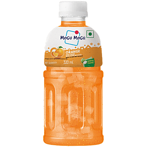 Mogu Mogu Orange Juice, 300 ml  Packed with fruit goodness
  Fun chewy drink