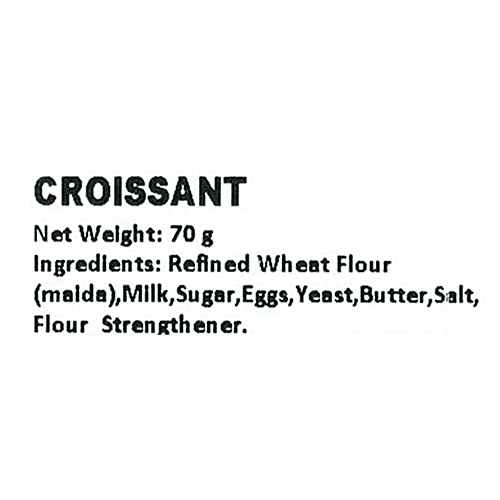 The Baker's Dozen Croissant - Butter, 70 g  Handmade & Fresh, No Preservatives