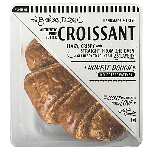 The Baker's Dozen Croissant - Butter, 70 g  Handmade & Fresh, No Preservatives