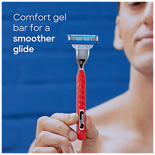 Gillette Mach 3 Special Edition Turbo Plus Shaving Razor - With Advanced Anti-Friction Coating, 1 pc Long Lasting Mega Lubrication Strip