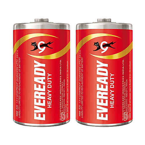 Eveready D Size Battery - Heavy Duty, 1050 R20, 2 pcs  