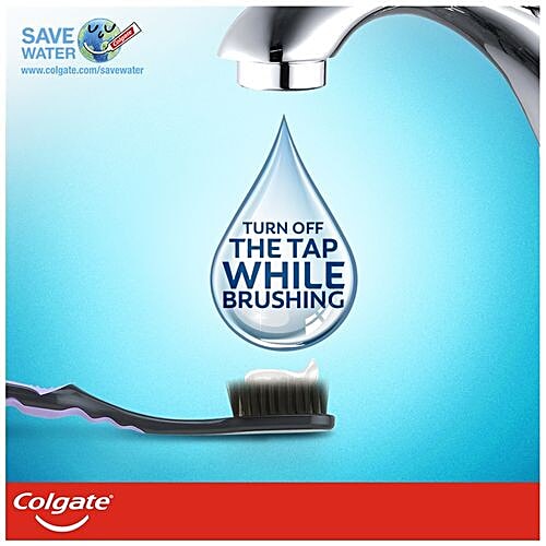 Colgate Slim Soft Charcoal Toothbrush, 1 pc Upto 17X Slimmer Tip Bristles