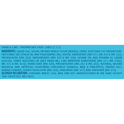 Elite Dreams Vanilla Cake, 130 g