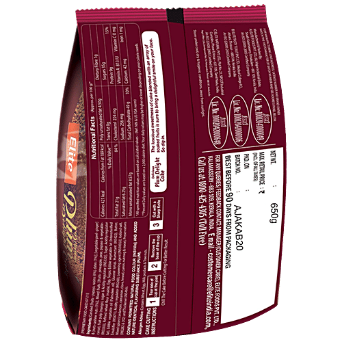 Elite Delight Cake - Plum, 650 g  Delight & Delicious