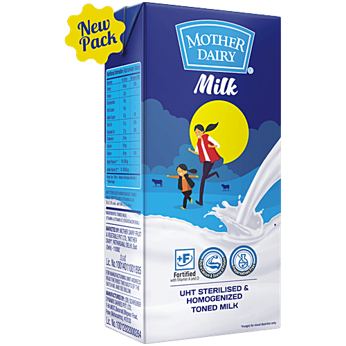 Buy Mother Dairy Toned Milk 1 Lt Online at the Best Price of Rs 72