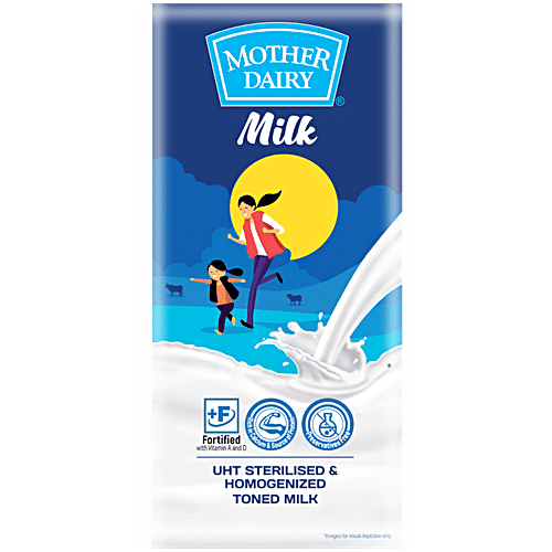 Buy Mother Dairy Toned Milk 1 Lt Online at the Best Price of Rs 68.82
