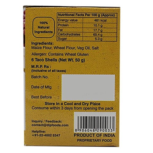 Dip Taco Shells, 40 g Pack of 6 