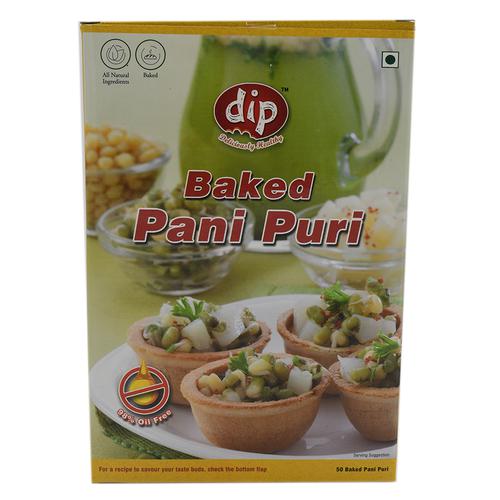 Dip Baked Pani Puri, 40 g Pack of 50 98% Oil Free, All Natural Ingredients
