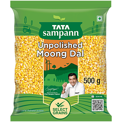 Tata Sampann Unpolished Moong Dal, 500 g