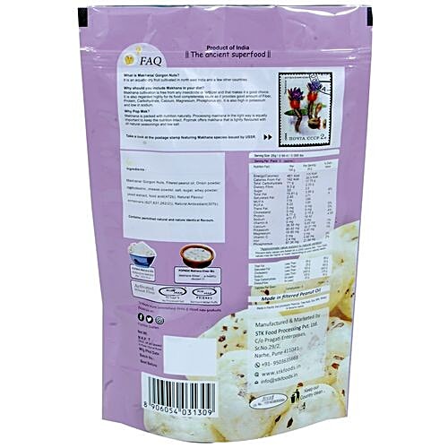 Popmak Roasted Makhana - Sour Cream & Onion, 80 g Gluten Free, Cholesterol Free