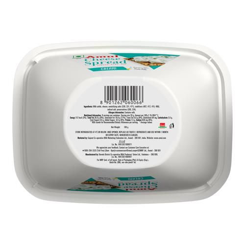 Amul Creami - Cheese Spread, 180 g Tub 