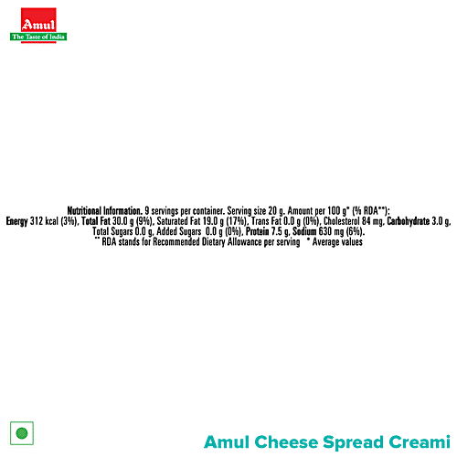 Buy Amul Creami Cheese Spread 200 Gm Online At Best Price of Rs 95
