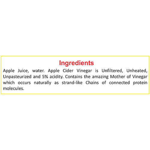 Dr. Patkars Apple Cider Vinegar With Mother, 500 ml  