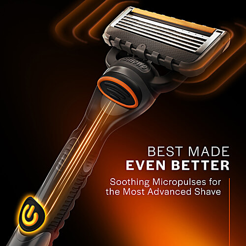 Gillette Fusion Power Blades for men  Perfect Shave and Perfect Beard Shape Pack of 2 Cartridges, 2 pcs  5 Blades, Precision Trimmer