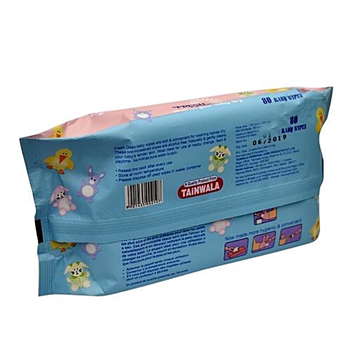 Freshones Baby Wipes - With Purified Water, 80 pcs  