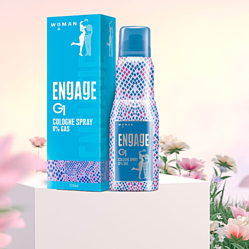 Engage G1 Cologne Spray - No Gas Perfume, Floral & Sweet, Skin Friendly, For Women, 135 ml  0% Gas