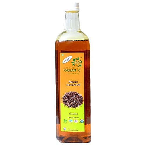 Sampurn Organic Oil - Mustard, 951 ml Bottle 