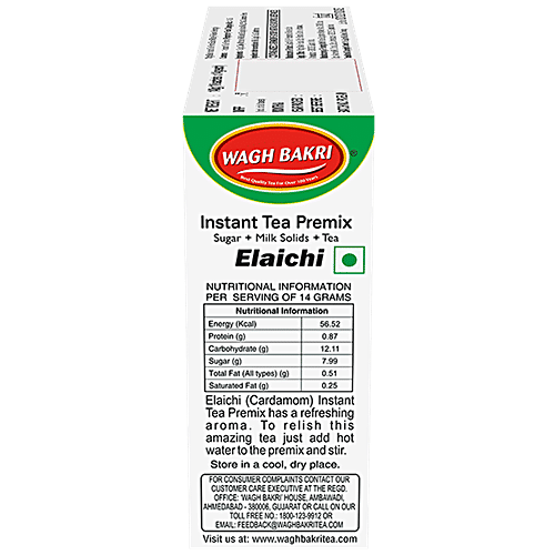 Wagh Bakri Instant Tea Premix - Elaichi, 140 g Carton Tastes Like Home-Made Tea