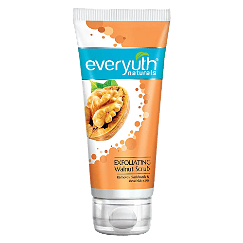 Everyuth Naturals Exfoliating Walnut Scrub, No Harmful Chemicals, 50 g Tube No Harmful Chemicals