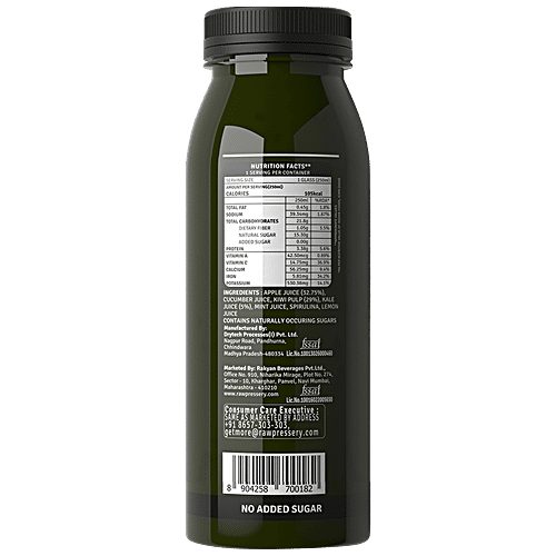 Raw Pressery Cold Extracted Juice - Lean, 250 ml  