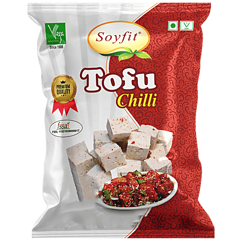 Soyfit Tofu Chilly Soya Paneer, 200 g  No Cholesterol, No Trans Fat