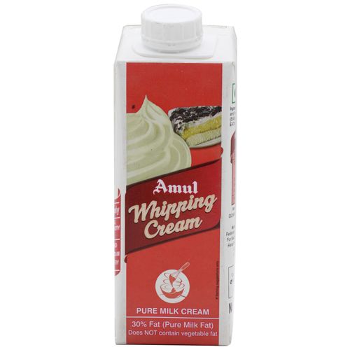 Amul Pure Milk Whipping Cream, 250 ml Carton Low Fat