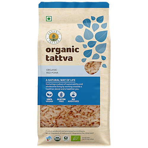 Organic Tattva Red - Poha, 500 g Pouch 