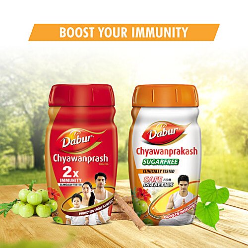 Dabur Sugar Free 3X Immunity Action Chyawanprakash, 900 g Jar Boost Immune System