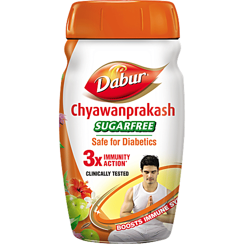 Dabur Sugar Free 3X Immunity Action Chyawanprakash, 900 g Jar Boost Immune System