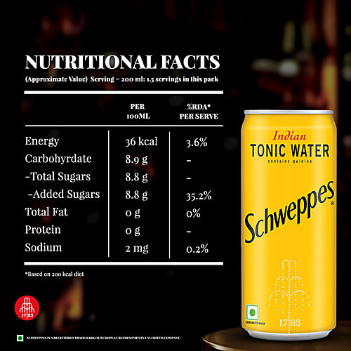 Buy Schweppes Tonic Water Indian 300 ml Online at Best Price. of Rs