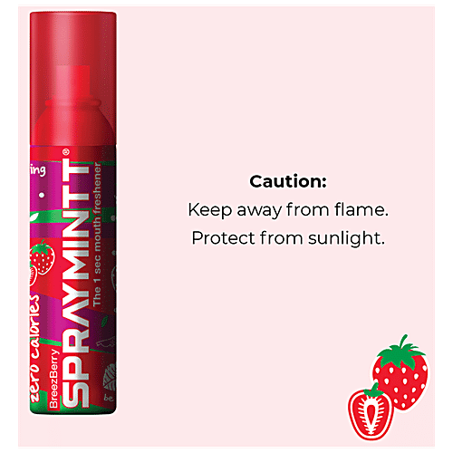 Spraymintt Mouth Freshener - BreezBerry Flavour, Long Lasting Freshness, 15 g Pouch Zero Calories, Germ Free