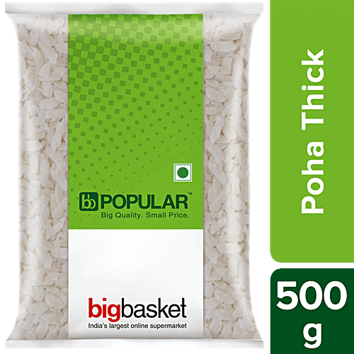 bb Popular Poha/Avalakki/Aval/Chivda - Thick, 500 g Pouch 
