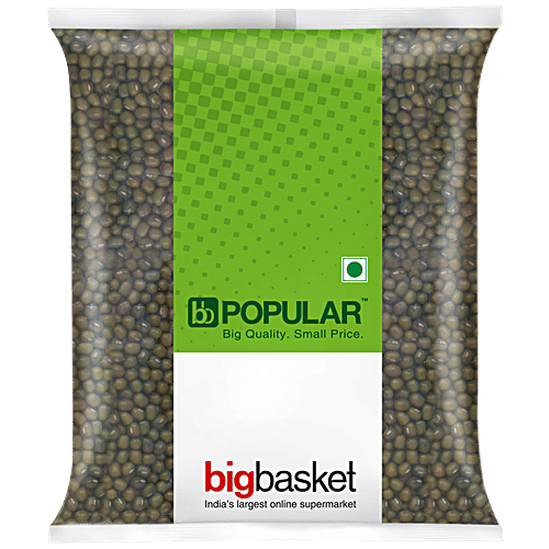 bb Popular Moong - Green, Whole/Sabut, 500 g Pouch 