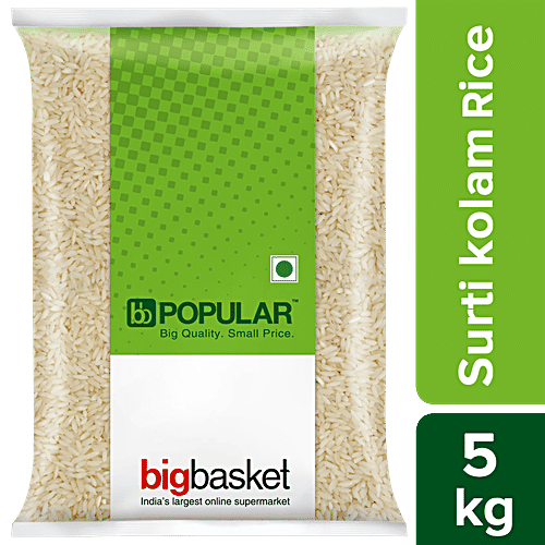 bb Popular Rice/Tandul - Surti Kolam, 5 kg (6 - 11 Months Old) 