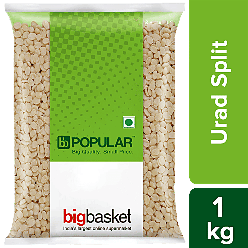 bb Popular Urad Dal - Split, 1 kg Pouch 