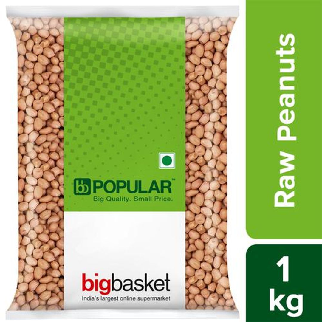 BB Popular Peanuts/Kadalekayi - Raw, 1 kg Pouch